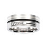 Fossil JF82708 stalen ring 1