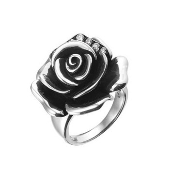 Huiscollectie 1100724 Zilveren ring bloem