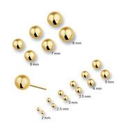 Huiscollectie 4009858 Golden sphere ear-studs