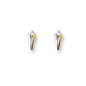 Huiscollectie 4200094 Bicolor golden CZ earrings