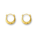 Huiscollectie 4001348 Golden earrings faceted 13 mm