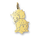 Huiscollectie 4005875 Golden child cup charm double boy-girl