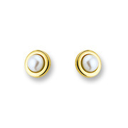 Huiscollectie 4000758 Golden Pearl stud earrings