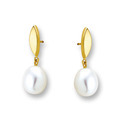 Huiscollectie 4012679 Golden Pearl stud earrings