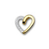 Huiscollectie 4009611 Bicolor gouden hart met diamant 1