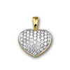 Huiscollectie 4012500X Bicolor gouden hart met diamant 1