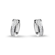 Huiscollectie 4101468 Whitegold earrings with diamond