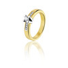 Huiscollectie 01-03-TR Bicolor gouden ring met diamant 1