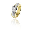 Huiscollectie 01-16-TR Bicolor gouden ring met diamant 1