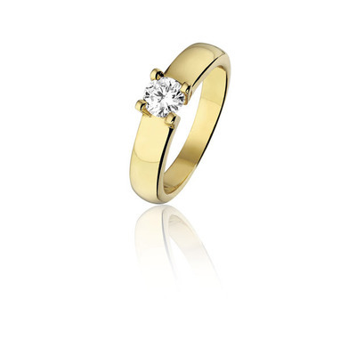 Huiscollectie 02-11-TR Gouden ring met diamant
