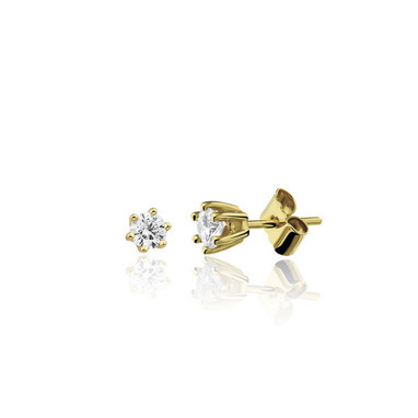 Huiscollectie 05-06-TR Gouden oorbellen met diamant