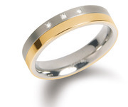 Boccia 0129-04 ring goldplated with diamond