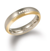 Boccia 0130-10 ring goldplated with diamond
