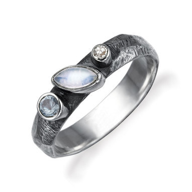rabinovich-34003021-ring-zilver-geoxideerd-met-maansteen-en-zirkonia