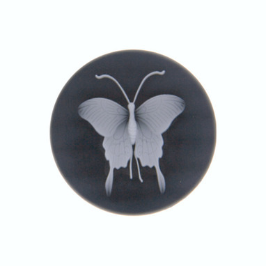 MYiMenso 27/401 Munt Camee vlinder zwart