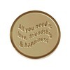 Quoins QMOZ-01-G All you need is love, friendship and happiness munt 2