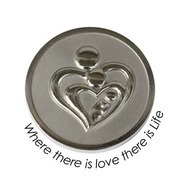 Quoins QMOZ-02-E Where there is love there is Life coin