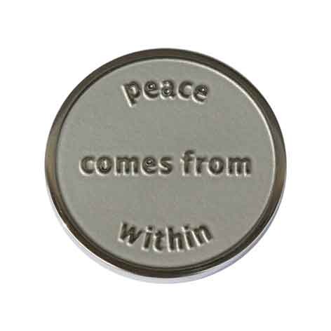 Quoins QMOZ-04-E Peace comes from within munt