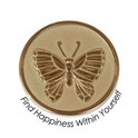Quoins QMOZ-10-G Find Happiness Within Yourself coin