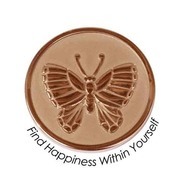 Quoins QMOZ-10-R Find Happiness Within Yourself coin