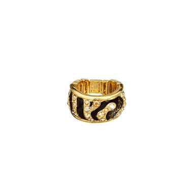 Guess UBR71202 Tiger stretch gold ring