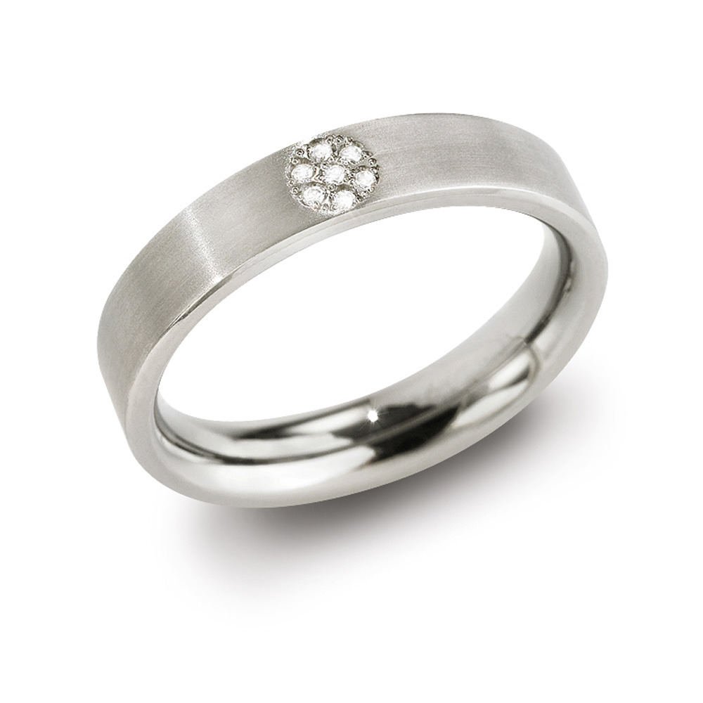 Boccia 0121-05 Titanium ring met diamant