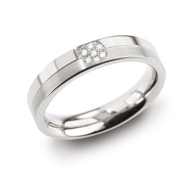 Boccia 0129-05 Titanium ring met diamant