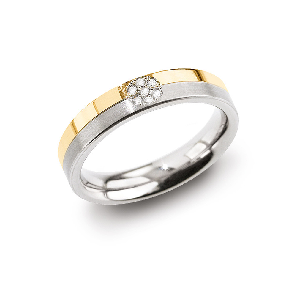 Boccia 0129-06 Titanium ring met diamant
