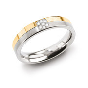 Boccia 0129-06 Titanium ring with diamond