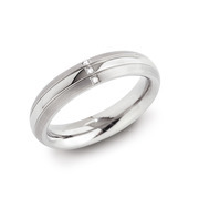Boccia 0131-03 Titanium ring with diamond
