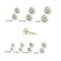 Huiscollectie 4000750 Gold solitaire ear-studs