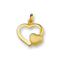 Huiscollectie 4013756 Gold heart charm