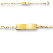 Huiscollectie 4012024 Golden child engrave bracelet