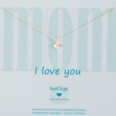 Heart to get N02SHE11S-1 Mom, I love you ketting zilver