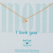 Heart to get N02SHE11R-1 Mom, I love you necklace rose