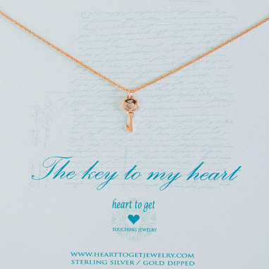 Heart to get N03KEY11R-1 The key to my heart ketting rose