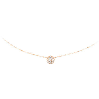 Huiscollectie 4400213 Rosé gouden collier met diamanthanger
