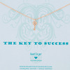 Heart to get N03KEY11R-2 The key to succes ketting rose 1