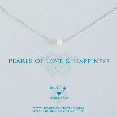 Heart to get N08PEA11S-1 Pearls of love & happiness ketting zilver