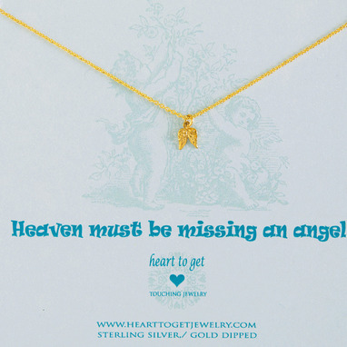 Heart to get N12ANG11G Heaven must be missing an angel ketting goud