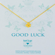 Heart to get N17CLO11G Good luck necklace gold