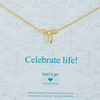 Heart to get N22BOW12G Celebrate life ketting goud 1