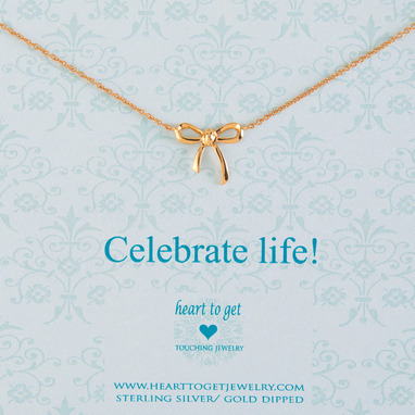Heart to get N22BOW12R Celebrate life ketting rose