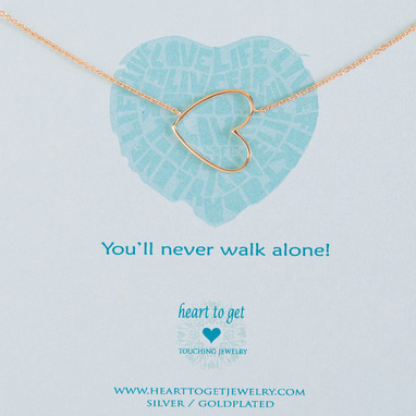Heart to get N35BHE12R You'll never walk alone ketting rose