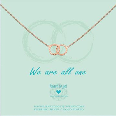 Heart to get N89DOK13R We are all one ketting rose