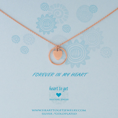 Heart to get N92KHE13R Forever in my heart ketting rose