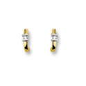 Huiscollectie 4200147 Bicolor golden CZ earrings