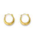 Huiscollectie 4001349 Gold earrings faceted 15 mm