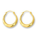 Huiscollectie 4001352 Gold earrings faceted 20 mm