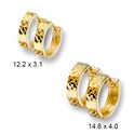 Huiscollectie 4016308 Gold earrings faceted